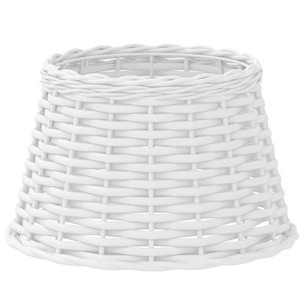 Lampskärm vit Ø38x23 cm korgmaterial