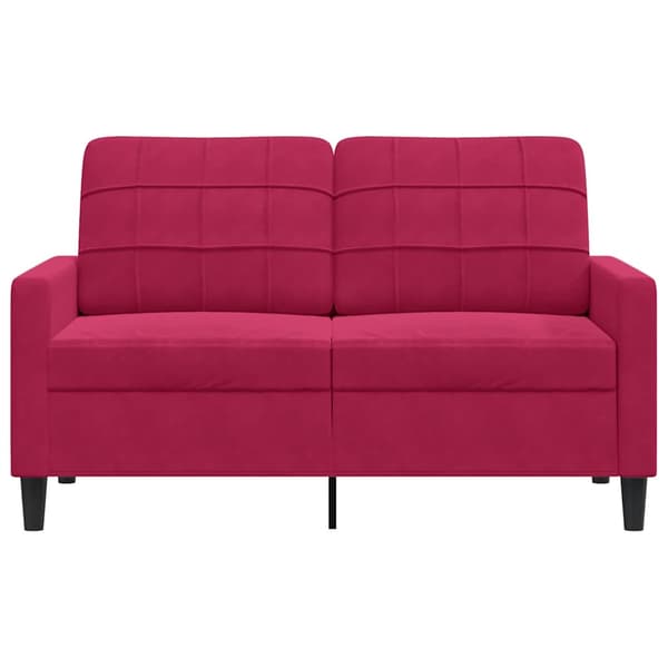 2-sitssoffa vinröd 120 cm sammet
