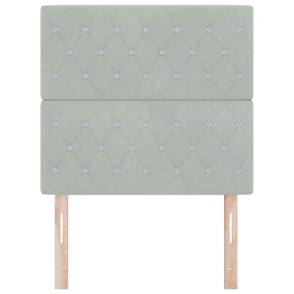Huvudgavel Ljusgrå 100 cm Sammet