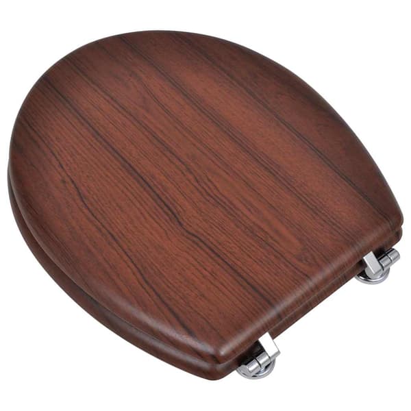 Toalettsitsar med lock 2 st MDF brun