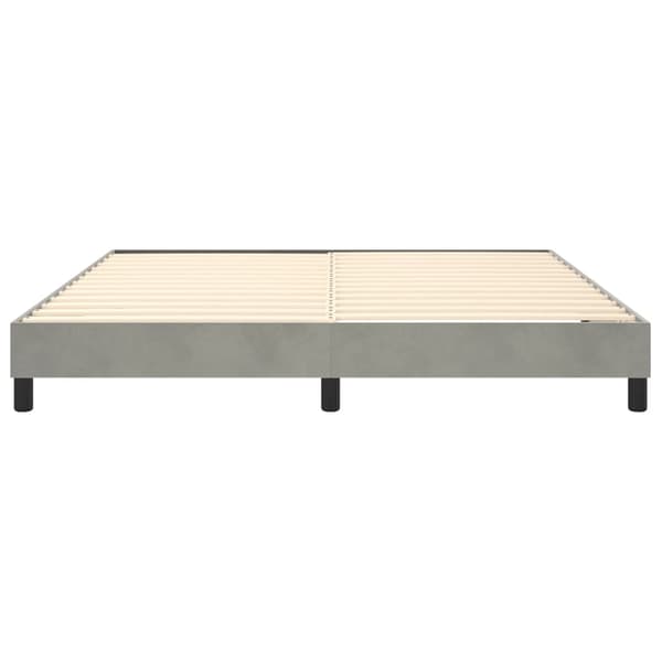 Boxspring-sängram ljusgrå 180x200 cm sammet