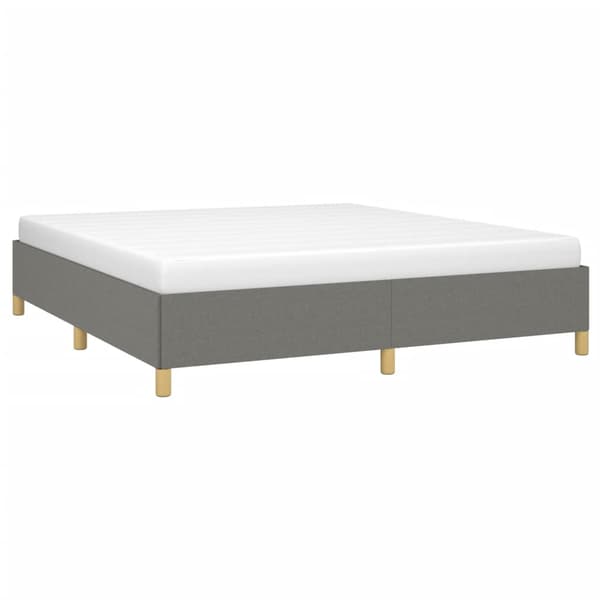 Boxspring-sängram mörkgrå 160x200 cm tyg
