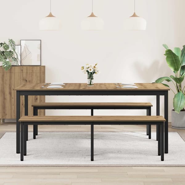 Matbord 180 x 90 x 75 cm Konstruerat trä Rektangulär
