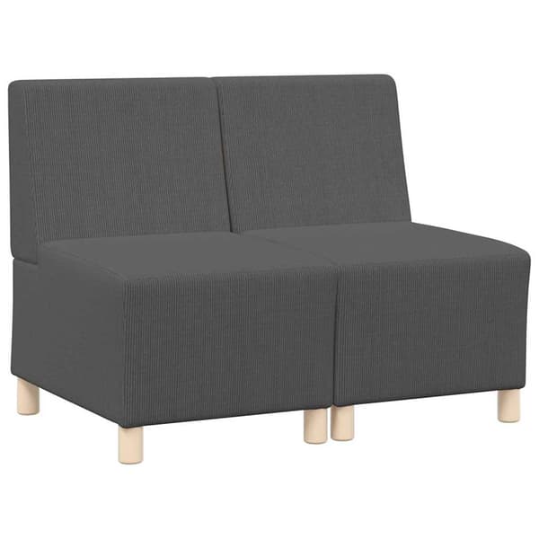 Modulsofa utan armstöd 2 pcs Mörkgrå 55 x 74 x 82 cm
