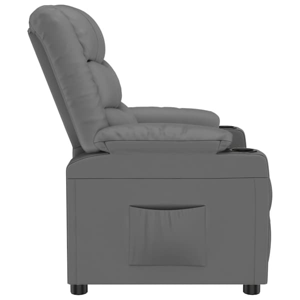 Reclinerfåtölj grå konstläder