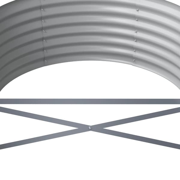 Odlingslåda galvaniserat stål 620x80x36 cm silver