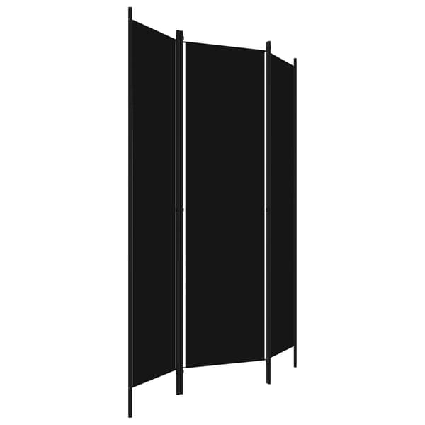 Rumsavdelare 3 paneler svart 150x180 cm