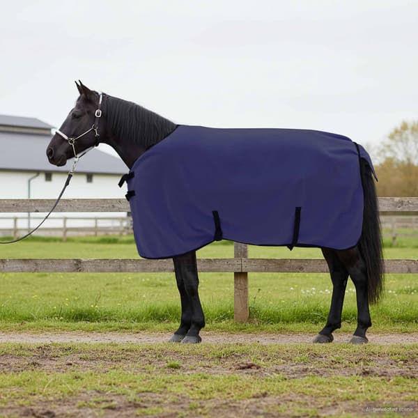 Hästdyna Mörkblå 75 cm Polyester Fleece