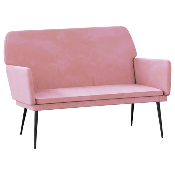 Bänk rosa 108x79x79 cm sammet
