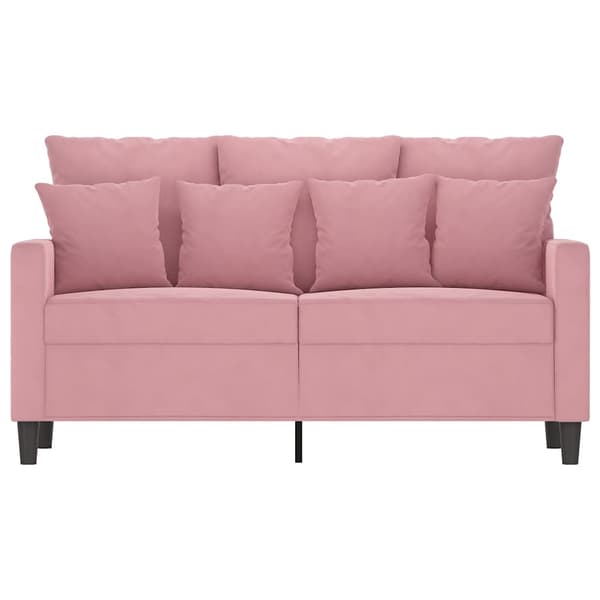 Soffa 2-sits rosa 120 cm sammet