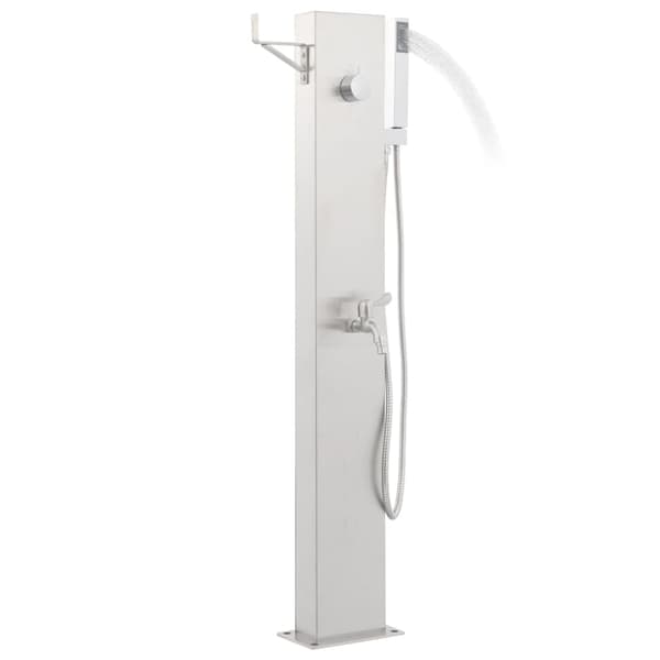 Utedusch 110 cm rostfritt stål