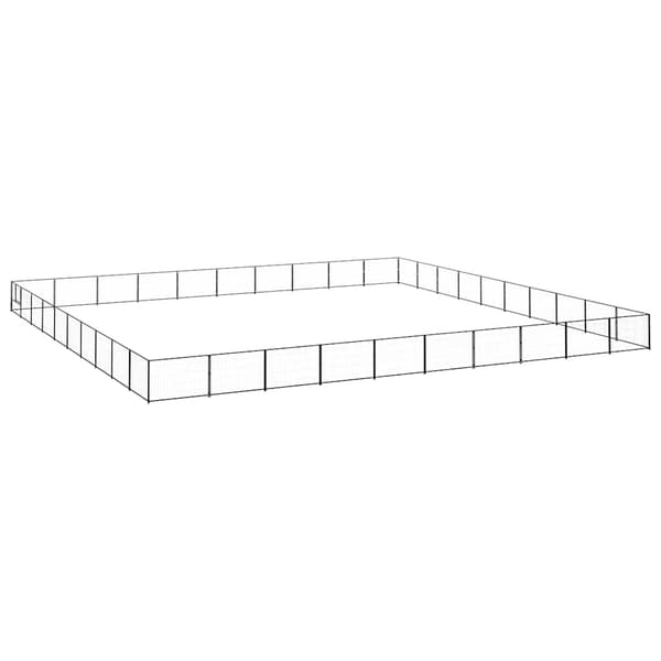 Hundgård svart 100 m² stål