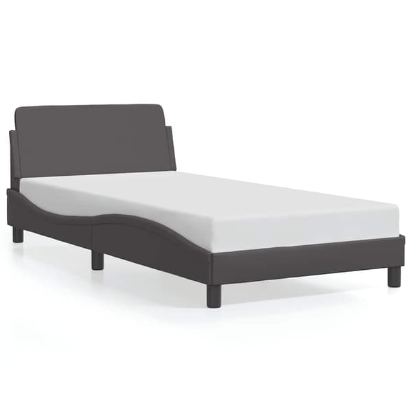 Bed Frame "Dover" Grey 100x200 cm Faux Leather