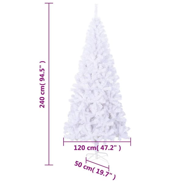 Plastgran L 240 cm vit