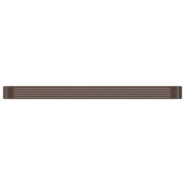 Odlingslåda galvaniserat stål 507x100x36 cm brun