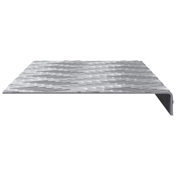 Trappsteg Rektangulär 5 pcs Silver 60 x 18 x 2,5 cm Aluminium