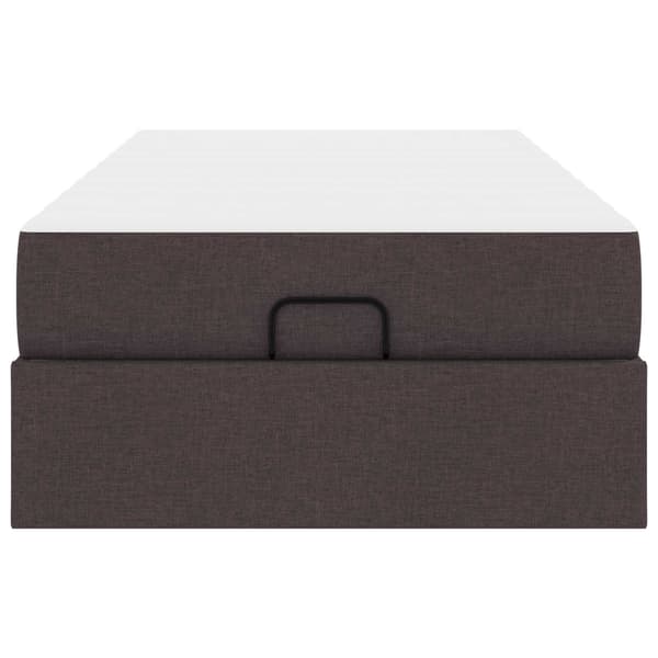 Sängram med madrass 2 pcs Tan tyg