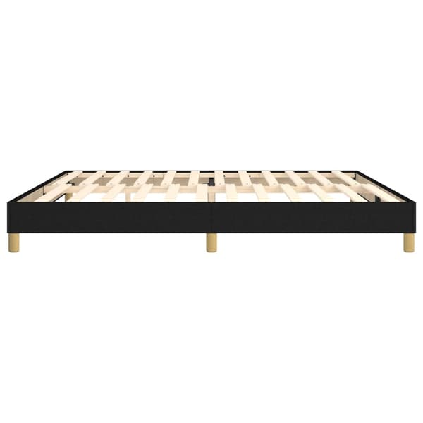 Boxspring-sängram svart 200x200 cm tyg