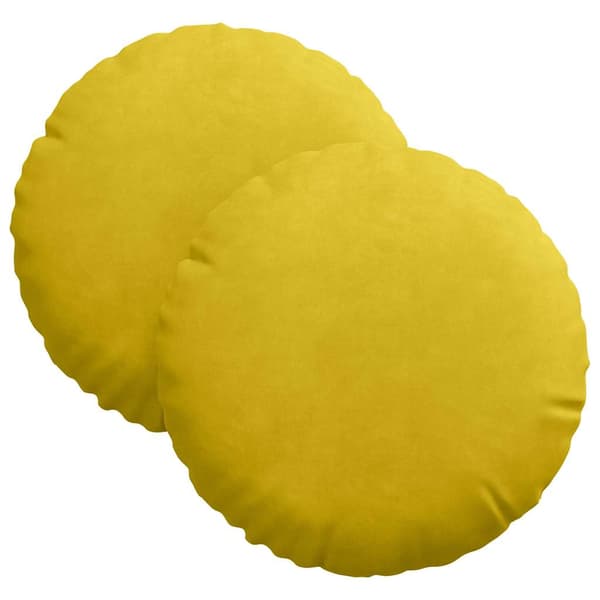 Sittkuddar 2 pcs Gul Ø30 x 13 cm Sammet
