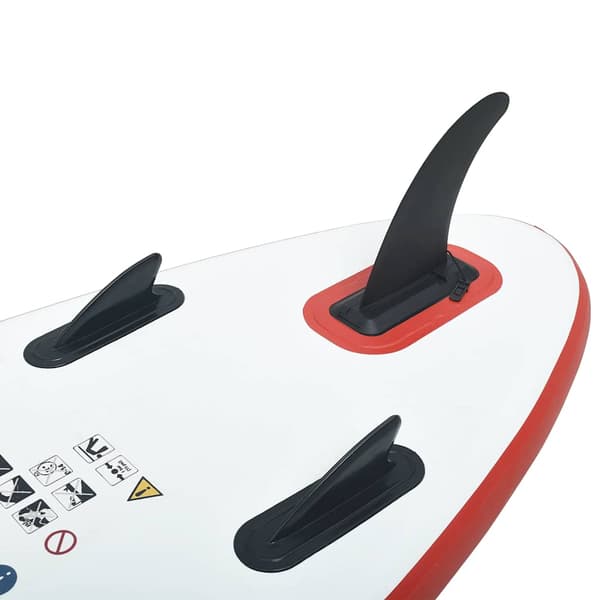 SUP surfingbräda uppblåsbar röd och vit