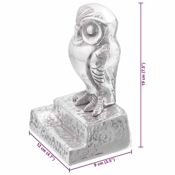 Bokstöd 2 pcs Silver 12 x 9 x 19 cm Aluminium
