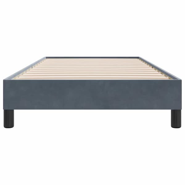 Sängram utan madrass mörkgrå 90x210 cm sammet