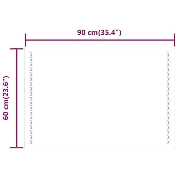 Badrumsspegel LED 60x90 cm