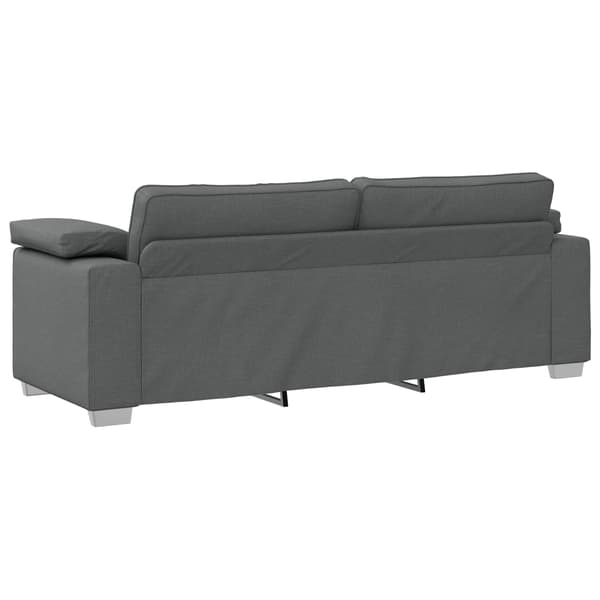 3-Sits soffa Mörkgrå 220 cm tyg