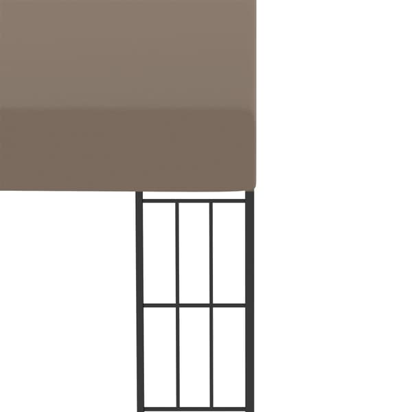 Väggmonterad paviljong 4x3 m taupe tyg