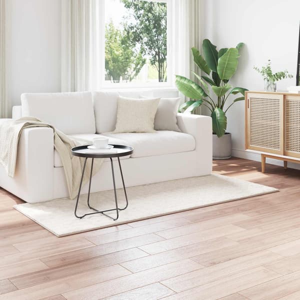 Områdesmattor Rektangulär SIROLO Gräddvit 150 x 80 cm Polyester