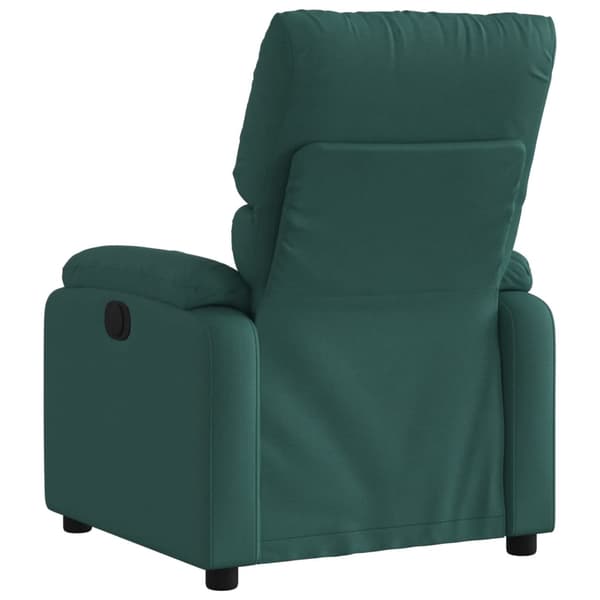Reclinerfåtölj mörkgrön tyg