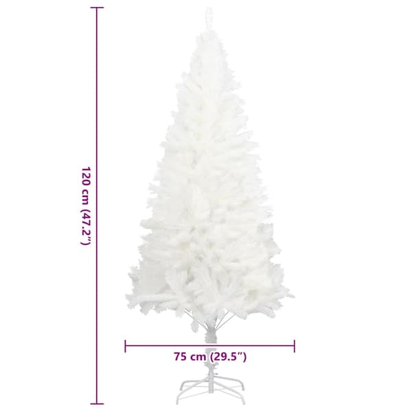 Plastgran verklighetstrogna barr vit 120 cm