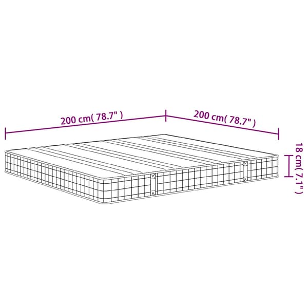 Bonellresårmadrass medium 200x200 cm