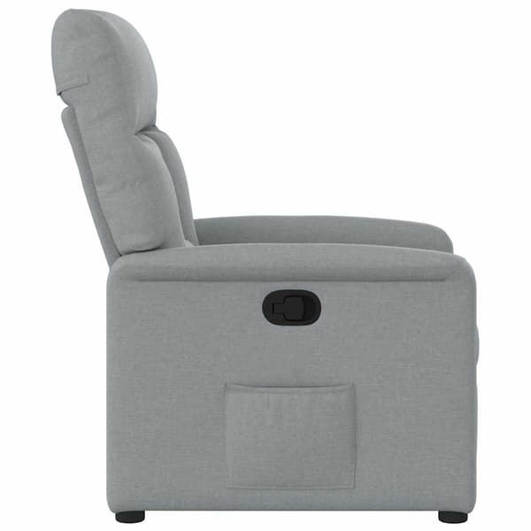 Reclinerfåtölj ljusgrå tyg