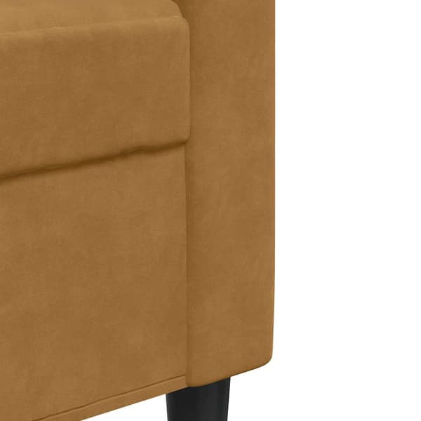 2-sitssoffa brun 120 cm sammet