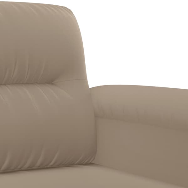Soffgrupp med kuddar 2 delar Taupe mikrofibertyg