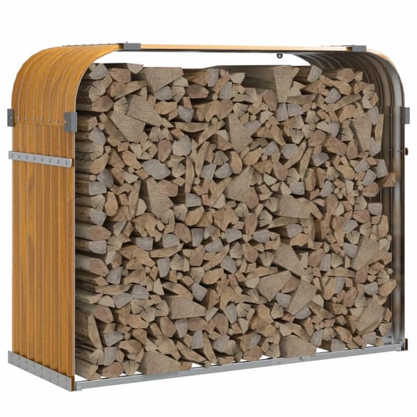 Vedställ träutseende 120x45x100 cm galvaniserat stål