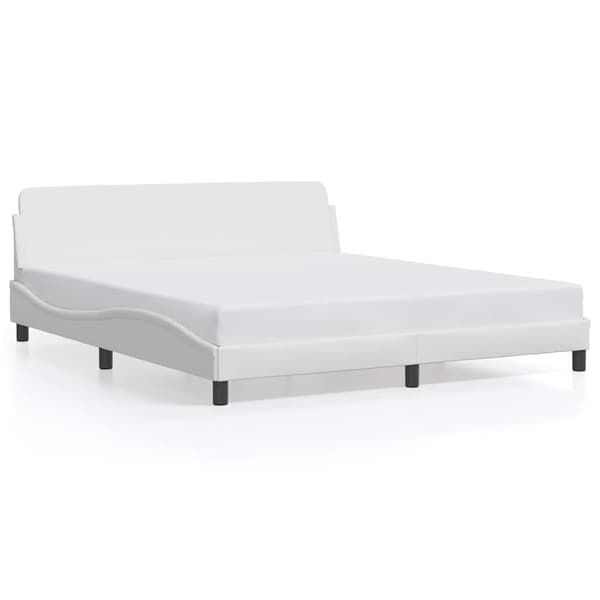 Bed Frame "Dover" White 180x200 cm Faux Leather