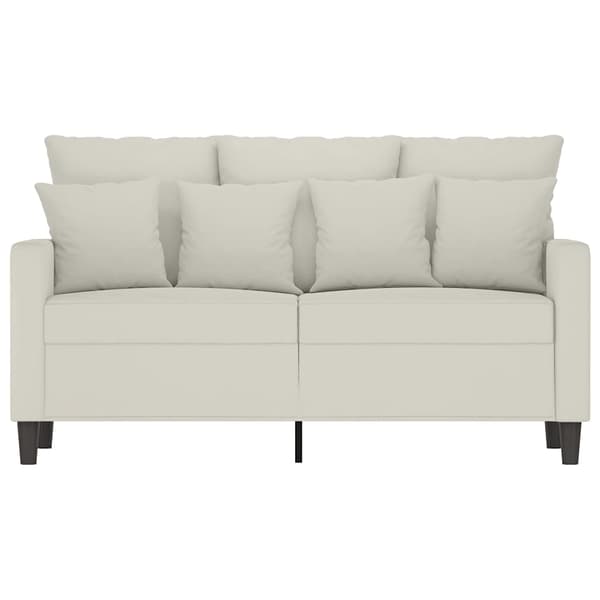 2-sitssoffa gräddvit 120 cm sammet