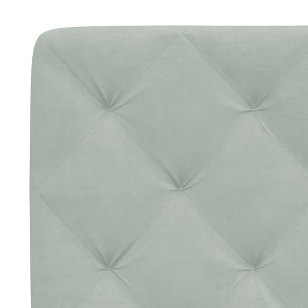 Headboard Cushion Light Grey 100 cm Velvet