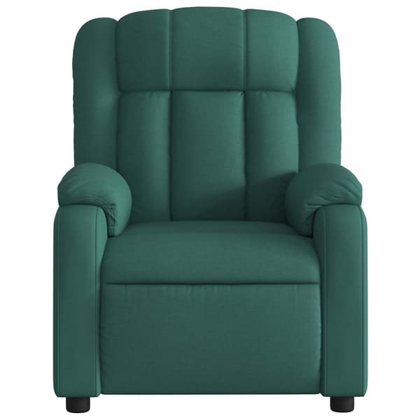 Reclinerfåtölj mörkgrön tyg