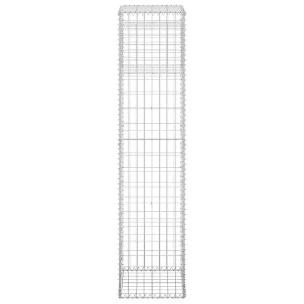 Gabionkorgar 2 st stolpformade 40x40x180 cm järn