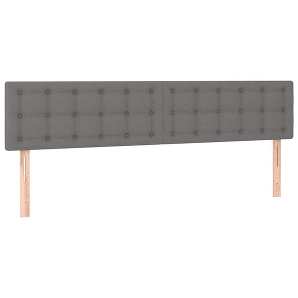 Ramsäng med madrass mörkgrå 120x190 cm tyg