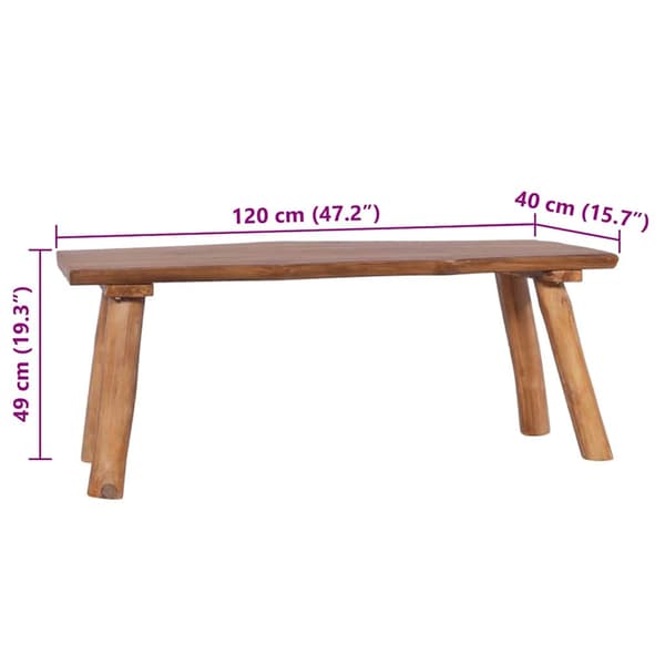Trädgårdsbänk 120 cm massiv teak