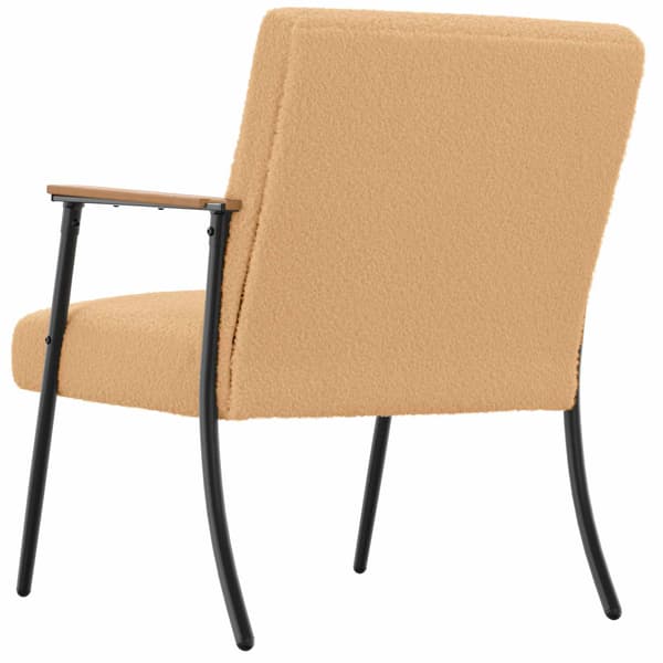 fåtölj Beige Krälsig Ull-liknande Tyg