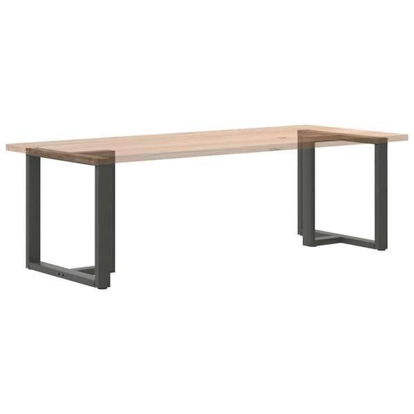 Matbordsben T-formade 2 st antracit 70x35x(72-73) cm stål