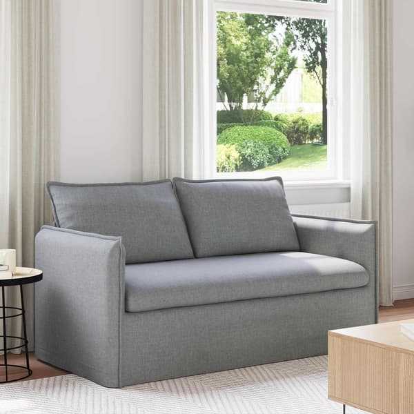 Soffa Ljusgrå 156 x 82 x 85 cm tyg