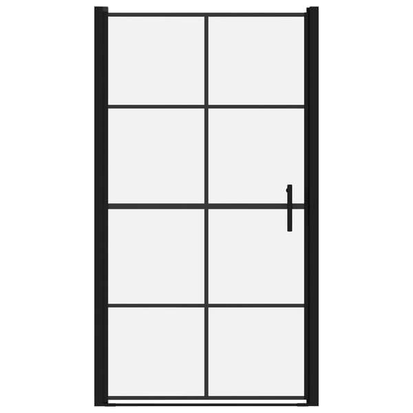 Duschdörr härdat glas 100x178 cm svart