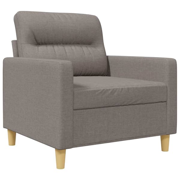 Fåtölj taupe 60 cm tyg
