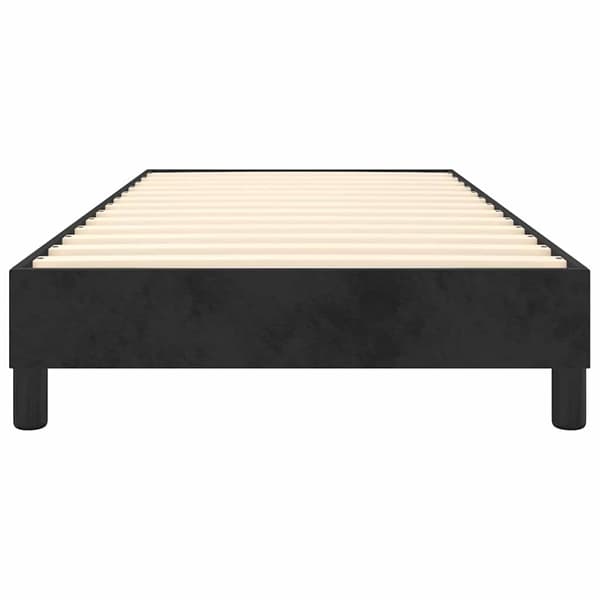 Boxspring-sängram svart 80x200 cm sammet